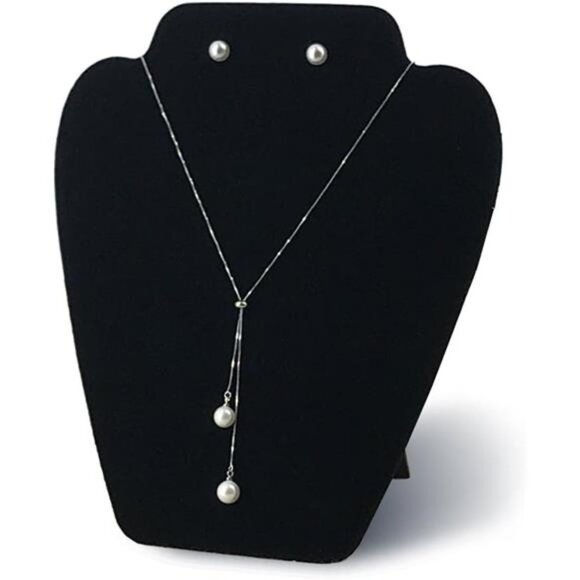 6 Pieces Black Velvet Necklace Display, Jewelry Display for Selling and Shows - Picture 2 of 6